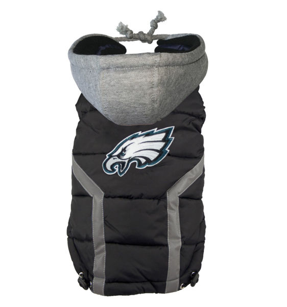 Picture of Philadelphia Eagles Dog Puffer Vest.