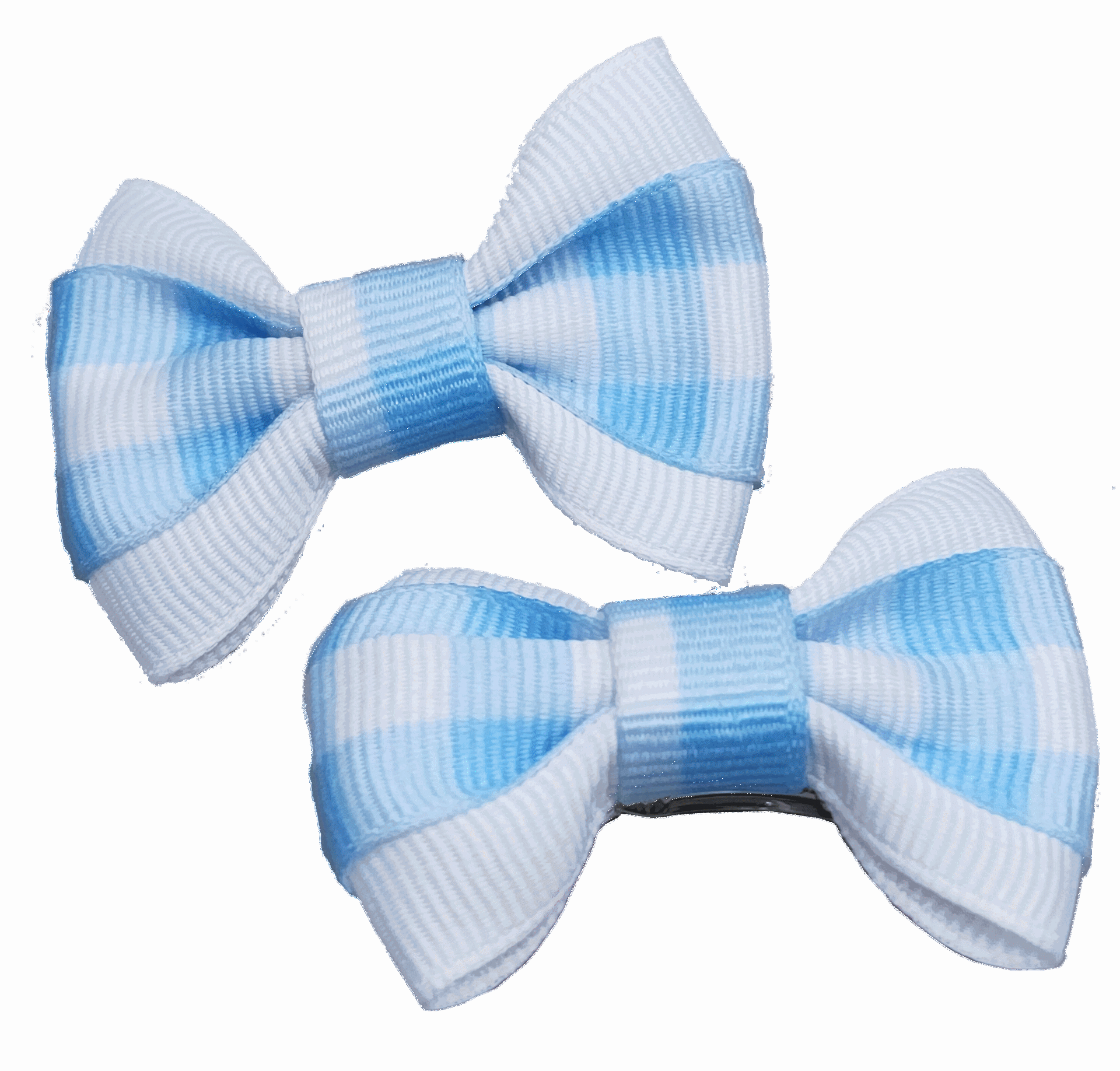 Picture of Hair Bows - Sm White/Blue Check