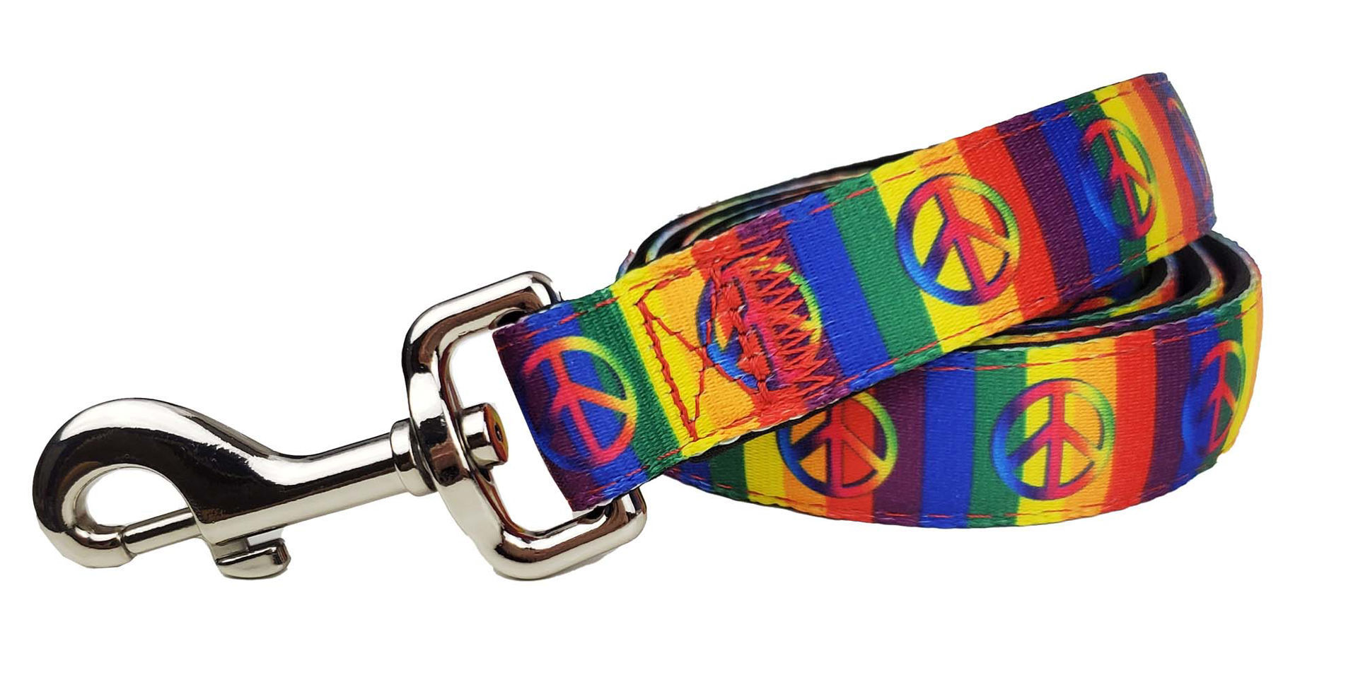 Picture of Leash  1" X 5' - Rainbow Peace
