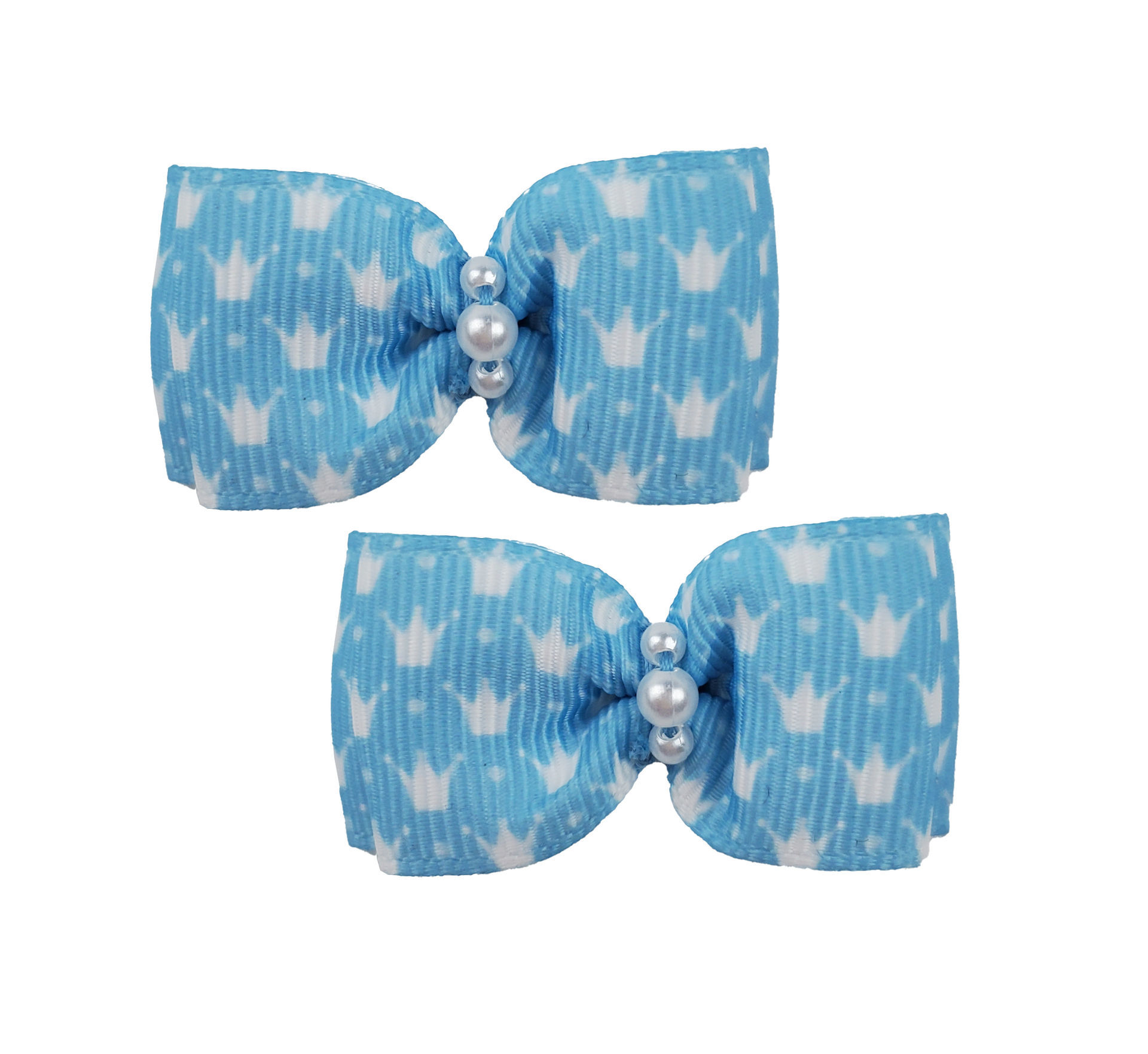 Picture of Hair Bows - Sm Blue Crowns