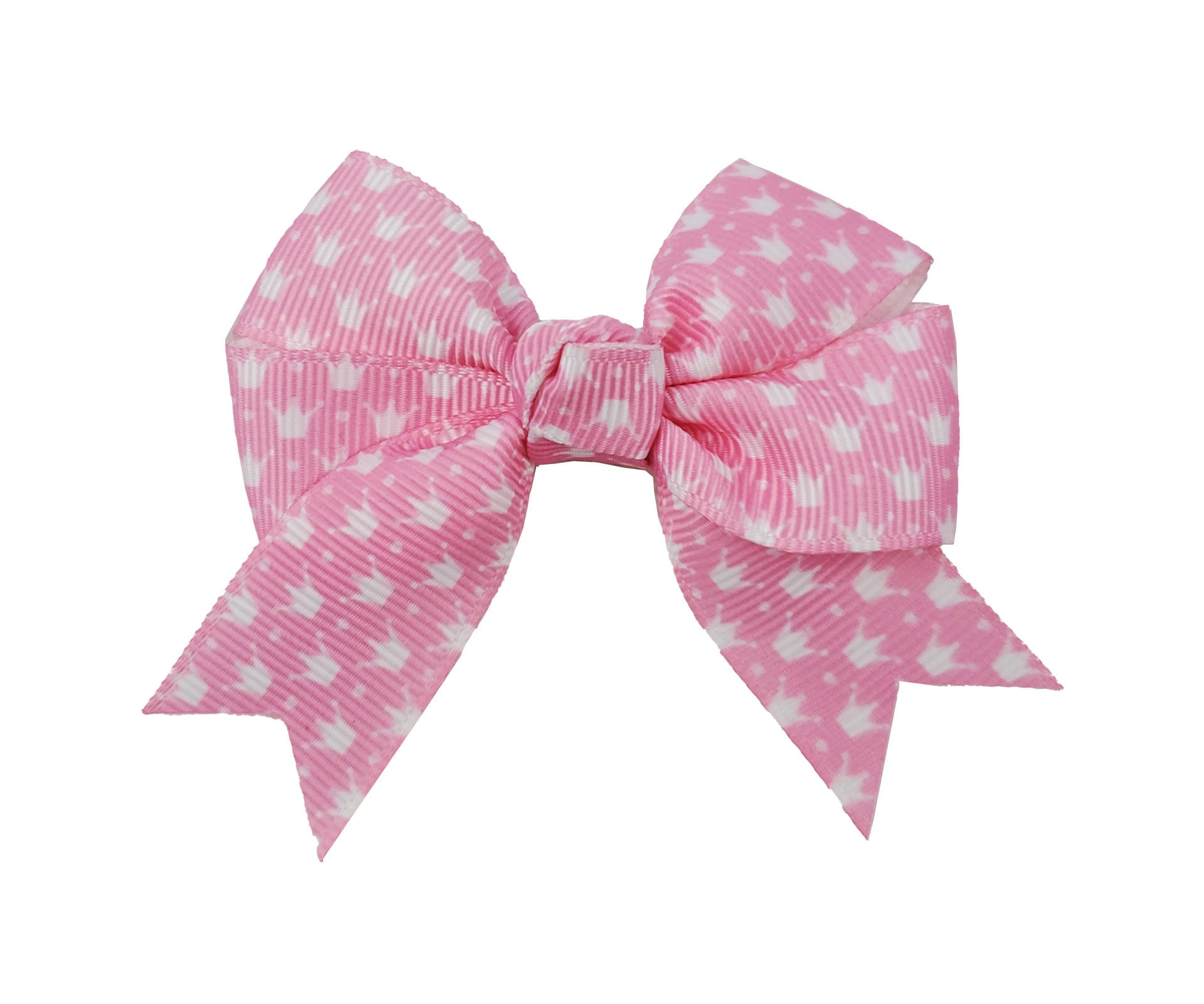 Picture of Hair Bow - Lg Pink Crowns