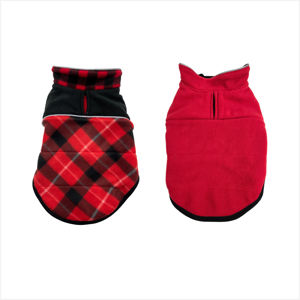 Picture of Reversible Fleece Coat - Red Plaid